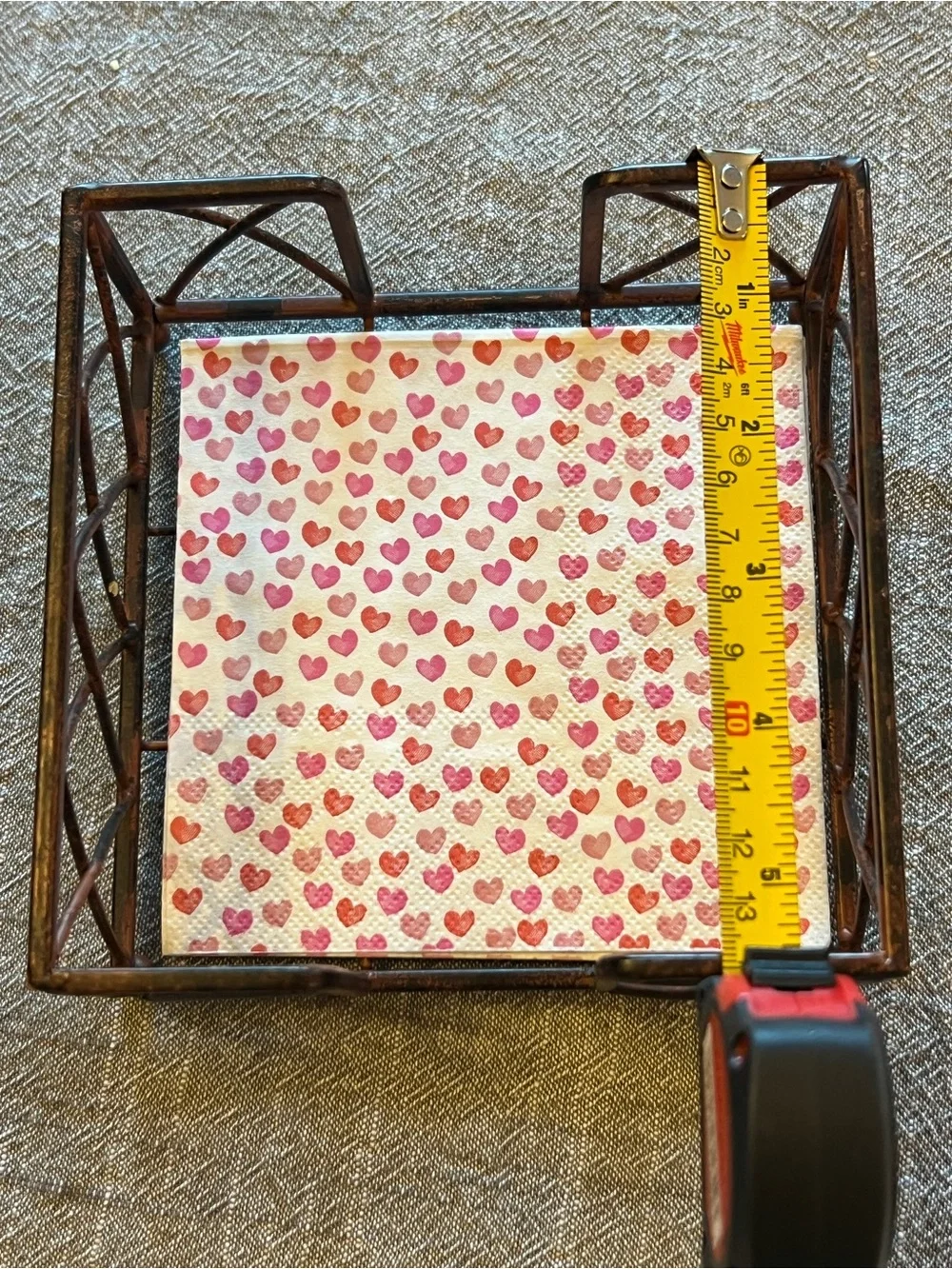 Metal Napkin holder for table; Used
